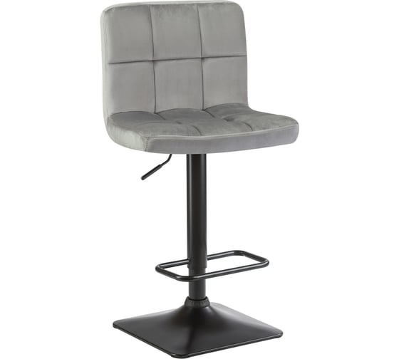 Изображение товара Барный стул DOBRIN DOMINIC цвет сиденья серый велюр MJ9-75, цвет основания черный LM-5018_B-M_V-MJ9-75