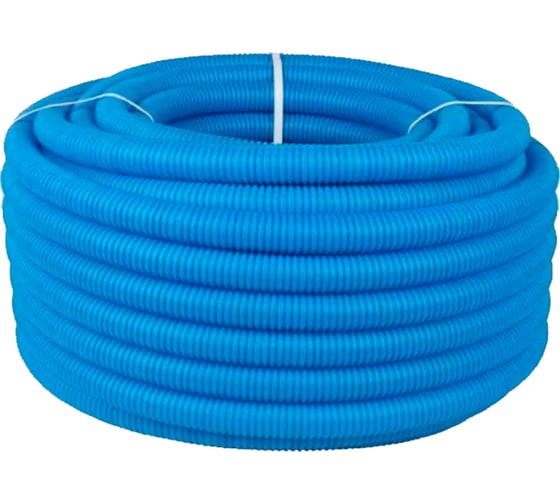 Изображение товара Труба гофрированная ООО"Азимут" d 28, синяя, АЗИМУТ, 50 м 00000000941