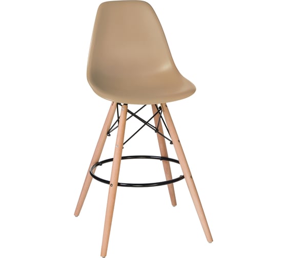 Изображение товара Барный стул DOBRIN DSW BAR цвет сиденья бежевый GR-03, цвет основания светлый бук LMZL-PP638G_LB-MTR_P-GR-03