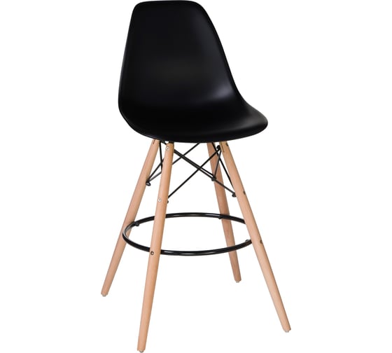 Изображение товара Барный стул DOBRIN DSW BAR цвет сиденья черный B-03, цвет основания светлый бук LMZL-PP638G_LB-MTR_P-B-03