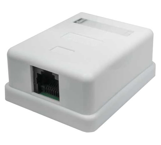 Изображение товара Компьютерная розетка SUPRLAN 8P8C (RJ-45), UTP, Cat.5e, 1 порт (DIY) 10-0307-1