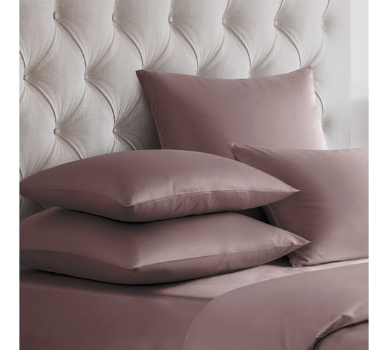 Изображение товара Набор из 2-х наволочек EDELSON TENCEL 70x70 см, тенцель-трикотаж, мокко ENT-77 мокко