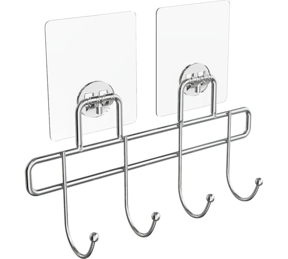 Изображение товара Планка Kleber с 4 крючками на силиконовом креплении LITE KLE-LT004