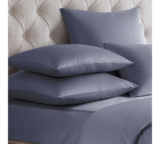 Изображение товара Набор из 2-х наволочек EDELSON TENCEL 70x70 см, тенцель-трикотаж, графит ENT-77 графит