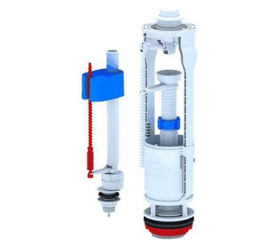 Изображение товара Арматура для бачка АНИ Пласт набор: нижняя подводка, белая кнопка, 1 режим, эконом WC6550 023-2654