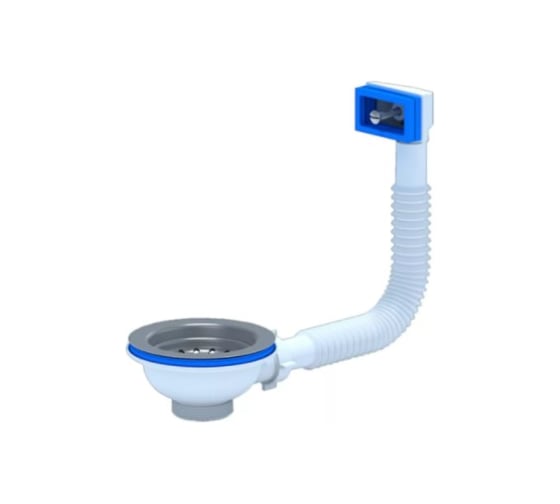 Изображение товара Выпуск для мойки АНИ Пласт гибкий перелив, 3 1/2, нержавеющая сетка N305S 025-0636