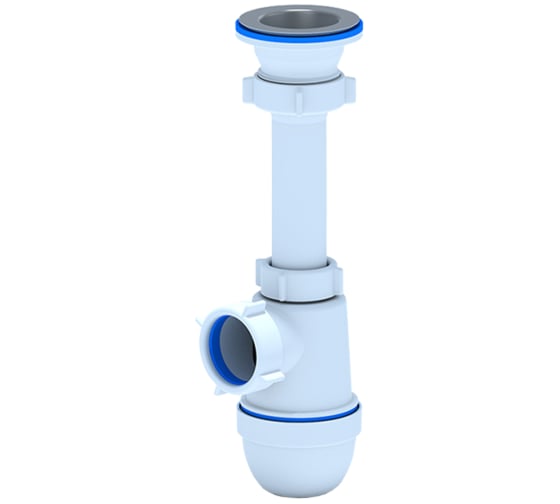 Изображение товара Сифон для мойки АНИ Пласт бутылочный, 1 1/2x40, нержавеющая сетка A0100 025-0297