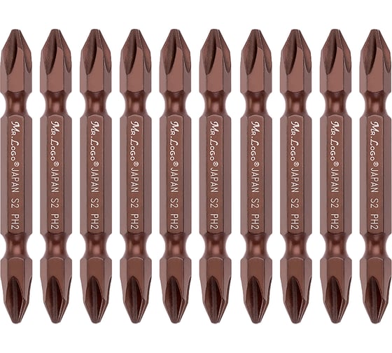 Изображение товара Бита для шуруповерта магнитная двусторонняя PH2xPH2, 65 мм, S2 Mr.Logo A065P2-10