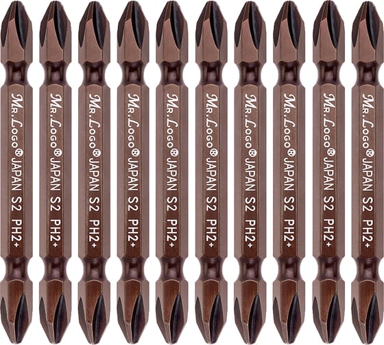 Изображение товара Бита для шуруповерта магнитная двусторонняя PH2xPH2, 75 мм, S2 Mr.Logo A075P2-10