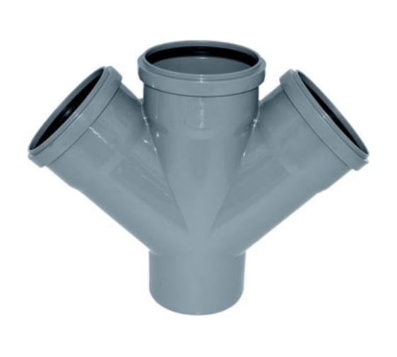 Изображение товара Канализационная крестовина АТЛАС ПЛАСТ 45 град DN 110х110х110 SCE045000110