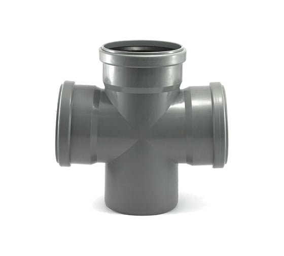 Изображение товара Канализационная крестовина АТЛАС ПЛАСТ DN 110х110х110 SCE000000110