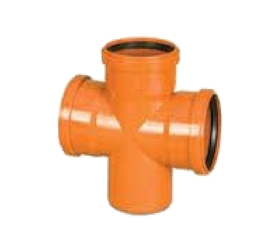 Изображение товара Канализационная крестовина АТЛАС ПЛАСТ DN 110х110х110, наружная SPNE000000110