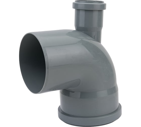 Изображение товара Канализационный переходной универсальный тройник АТЛАС ПЛАСТ 90 град, DN 110x50, назад SPCTV0110050
