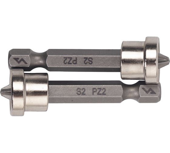 Изображение товара Биты магнитные с ограничителем PZ2, 50 мм 2 шт VIRA 554502