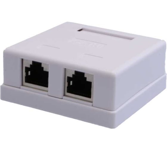 Изображение товара Компьютерная розетка SUPRLAN 8P8C (RJ-45), FTP, 6, 2 порта (DIY) 10-0353-1