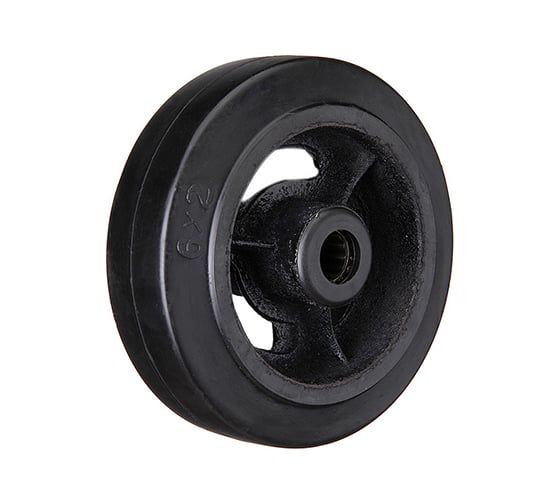 Изображение товара Колесо большегрузное на ось (125 мм; 210 кг; черная резина) Longway D 54