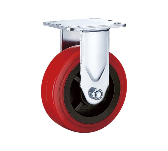 Изображение товара Опора колесная большегрузная неповоротная (125 мм; 300 кг; полиуретан) RONEL FCpn 55