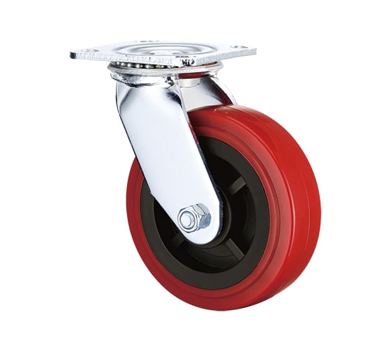 Изображение товара Опора колесная большегрузная поворотная (125 мм; 300 кг; полиуретан) RONEL SCpn 55