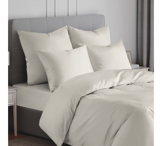 Изображение товара Набор из 2-х наволочек EDELSON TENCEL 70x70 см, тенцель-трикотаж, экрю ENT-77 экрю