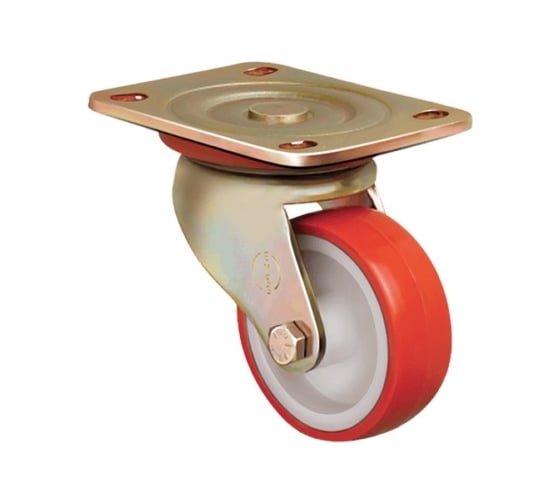 Изображение товара Опора колесная большегрузная поворотная (200 мм; 900 кг; полиуретан) EMES ED01 ZBP 200