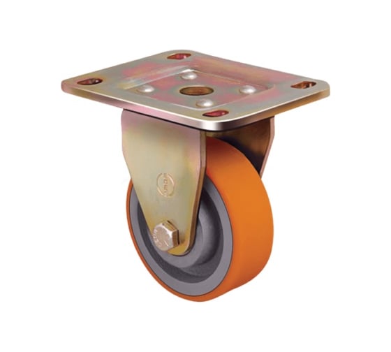 Изображение товара Опора колесная большегрузная неповоротная (200 мм; 1100 кг; полиуретан) EMES ED02 VBP 200