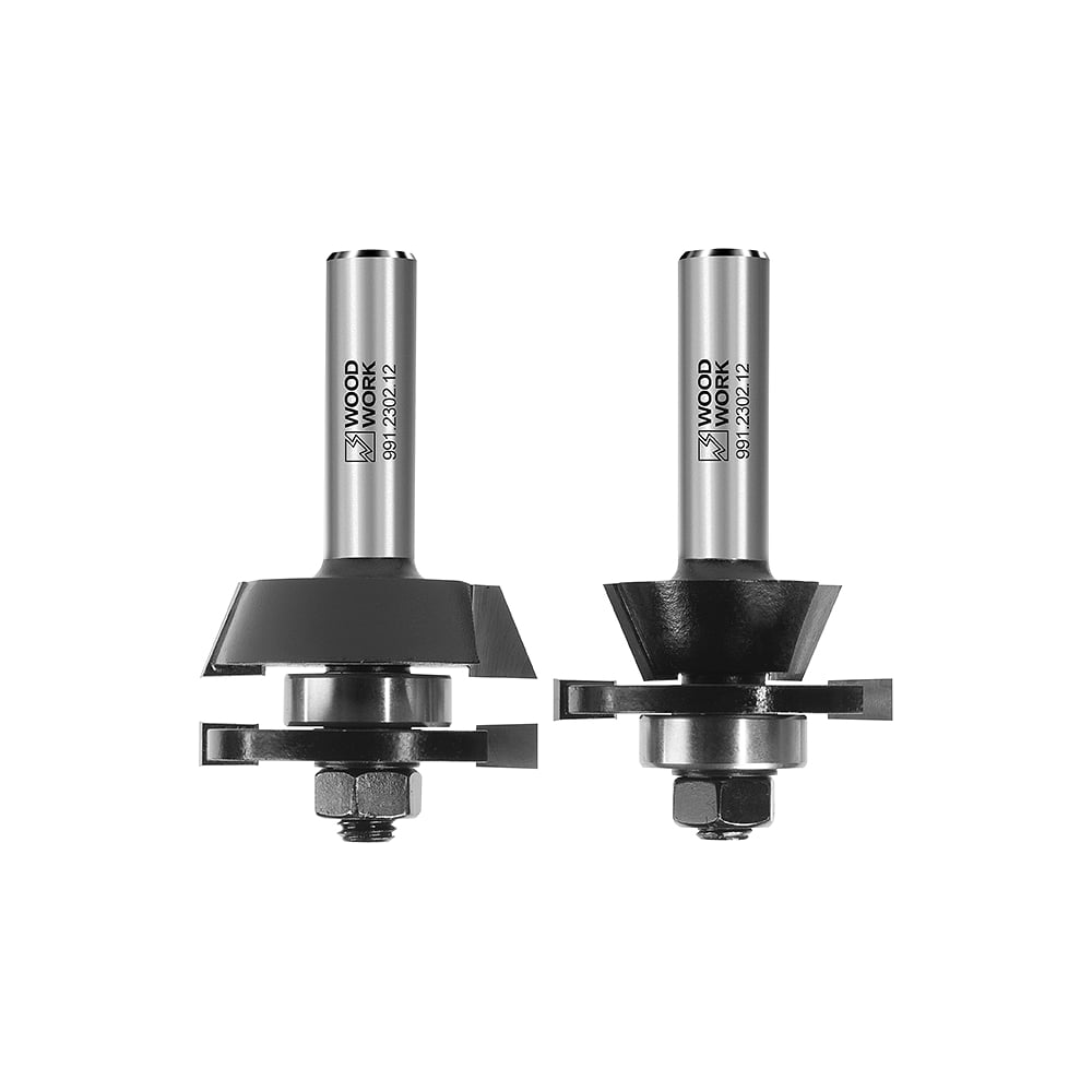 Комплект фрез для мебельной обвязки A=22.5 мм, D=44.4 мм, I=23.8 мм, L=76 мм, S=12 мм, Z=2 WOODWORK 991.2302.12