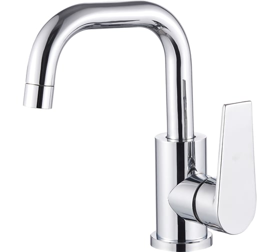 Изображение товара Смеситель для умывальника ARGOTECH поворотный излив, L-обр., FRIGAT d-35 нерж. сталь хpом, 44273