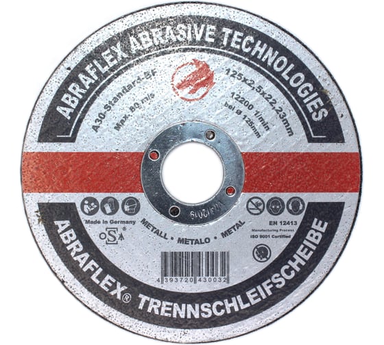 Изображение товара Круги отрезные А30-Standart BF 125x2.5x22 мм R2R 8020-1252522