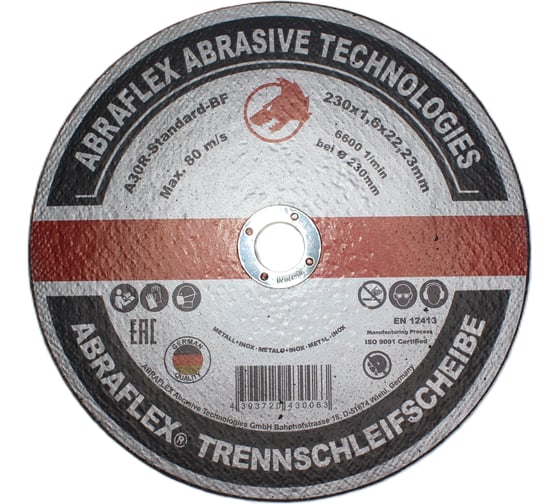 Изображение товара Круги отрезные А30-Standard BF 230x1.6x22 мм R2R 8020-2301622