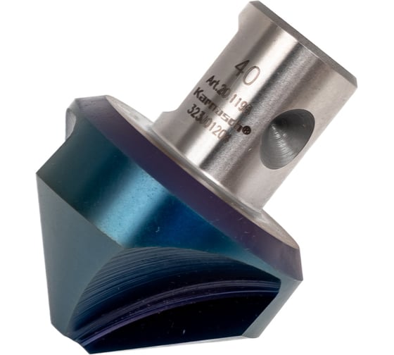 Изображение товара Зенковка HSS-XE с покрытием Blue-Tec (90 градусов; 40 мм; Weldon 19) Karnasch 20.1195-040