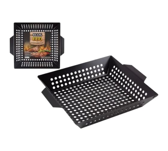Изображение товара Квадратная решетка для гриля Ecos с антипригарным покрытием 3009D, р-р 35х30х6см 999627