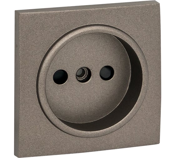 Изображение товара Лицевая панель 1-местной розетки без заземления EKF Валенсия 10 А, графит, с защитными шторками PROxima ESR10-L-022-60