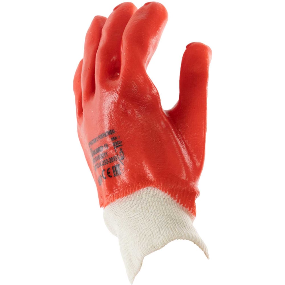 Изображение товара Перчатки из полиэстера с ПВХ Fort 0428-1 L-XL оранжевые