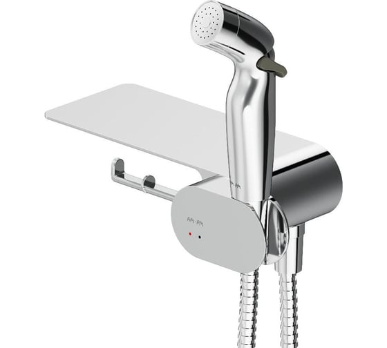 Изображение товара Гигиенический набор со смесителем для душа AM.PM Like, с полкой, хром F0202600