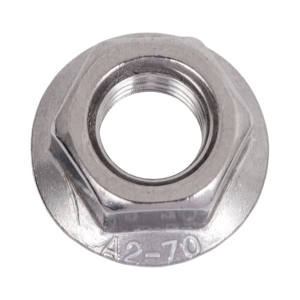 Изображение товара Гайка шестигранная с фланцем DIN 6923 А2 M12 5 шт нержавеющая сталь