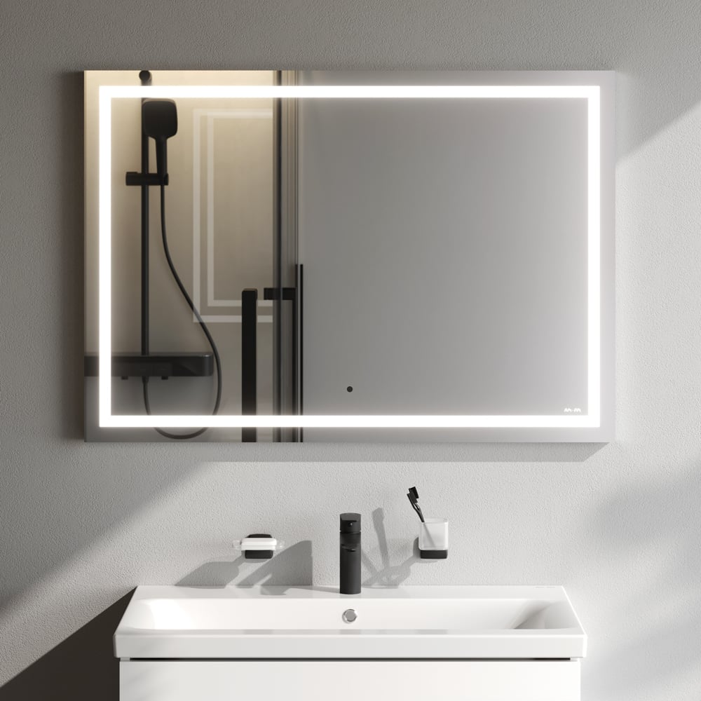 Изображение товара Настенное зеркало AM.PM Gem с LED-подсветкой 100 см серебро
