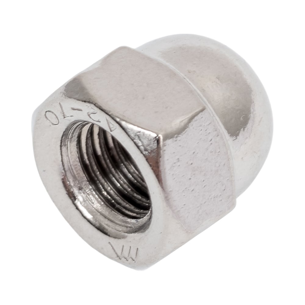 Изображение товара Гайка шестигранная колпачковая DIN 1587 А2 M10, нержавеющая сталь, фасовка 100 шт