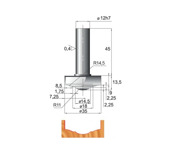 Изображение товара Фреза ФК 0760 МебельДрев 4627198886054