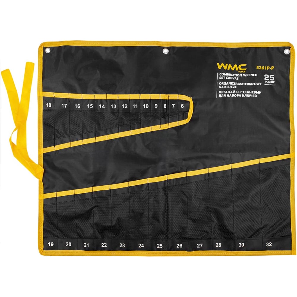 Изображение товара Органайзер тканевый WMC TOOLS для набора ключей 25 предметов WMC-5261P-P(59195)