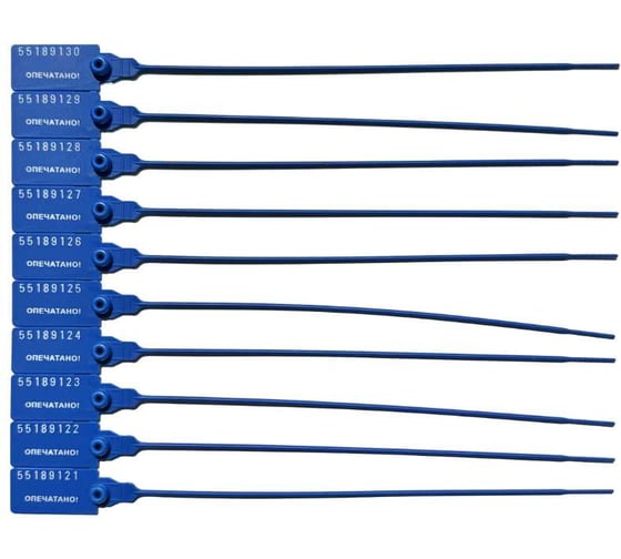 Изображение товара Пломба пластиковая номерная ТПК Технологии Контроля Универсал 220 (цвет: синий) 100 шт 24288