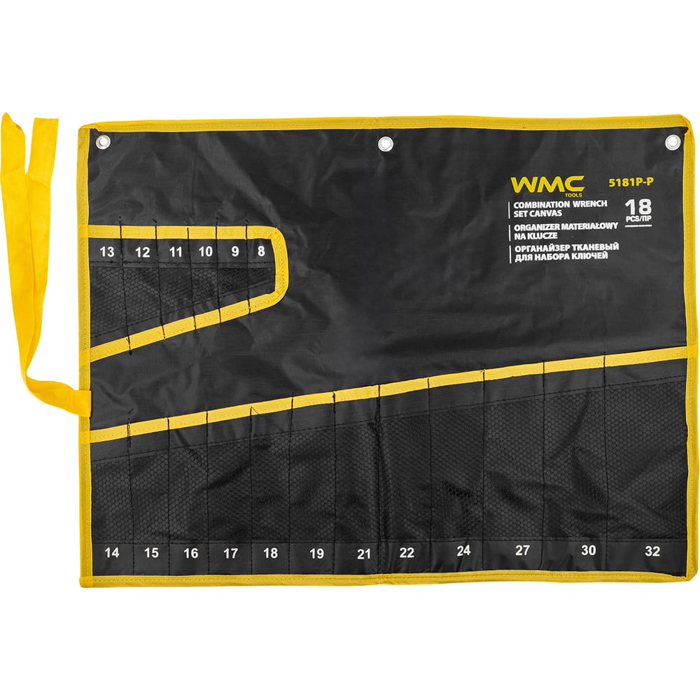 Изображение товара Тканевый органайзер WMC TOOLS для ключей 18 карманов модель WMC-5181P-P