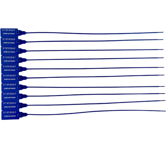 Изображение товара Пломба пластиковая номерная ТПК Технологии Контроля Универсал 350 (цвет: синий) 100 шт 24293