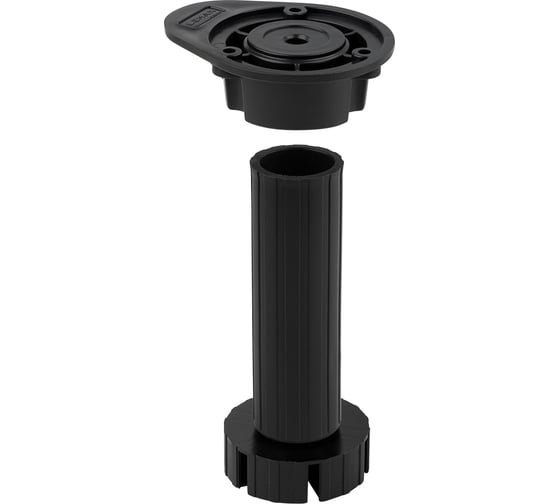 Изображение товара Опора мебельная разборная, регулируемая Lemax PROF черн., 120мм FLX12B