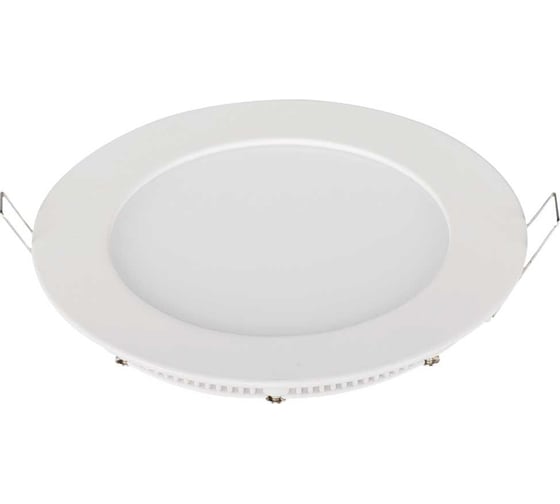 Изображение товара Панель круглая встраиваемая Вымпел 12Вт, белая, алюминий, диаметр 170мм 9032