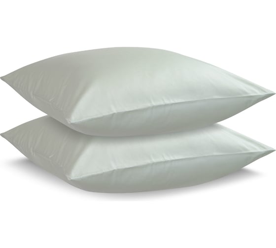 Изображение товара Набор из двух наволочек Tkano из сатина мятного цвета из коллекции Wild, 70x70 см TK20-PC0017