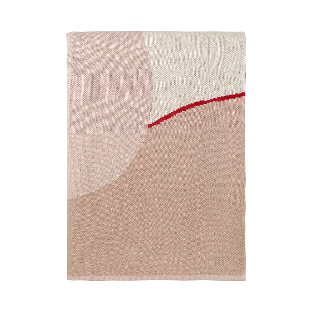 Изображение товара Стильный хлопковый плед Tkano 130x180 см с авторским принтом из коллекции Freak Fruit