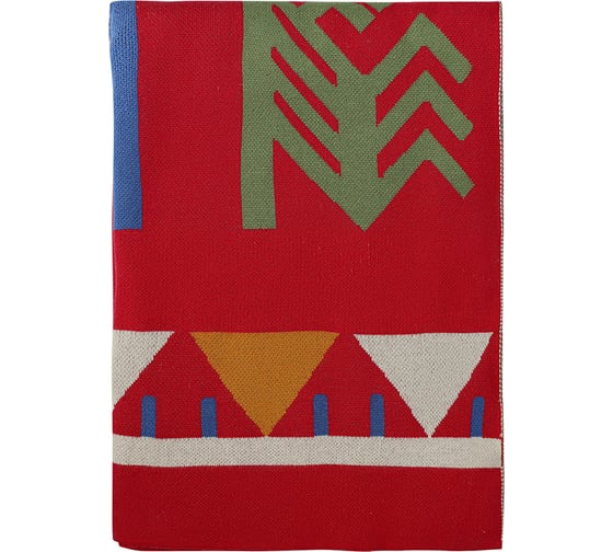 Изображение товара Плед Tkano из хлопка по мотивам чувашских орнаментов из коллекции Cultural Heritage, 130x180 см TK23-TH0012