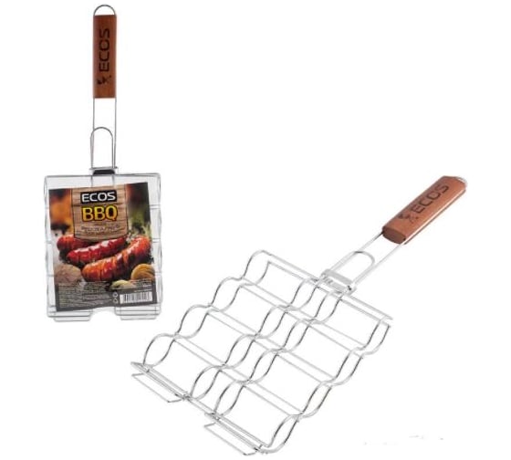 Изображение товара Решетка-гриль Ecos RD-674 для сосисок колбасок шпикачек, размер 20х17 см 999674