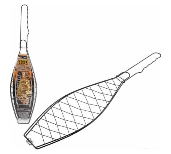 Изображение товара Рыбная решетка для барбекю/гриля Ecos RD-669 размер 36.5х13 см 999669
