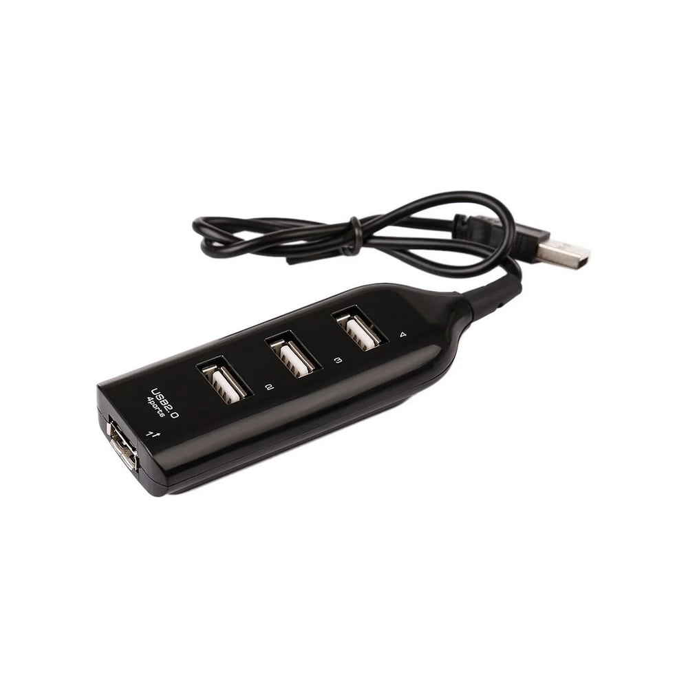 Изображение товара USB хаб разветвитель Pro Legend 4 порта USB 2.0 PL4015 компактный пассивный черный